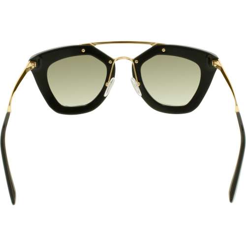Prada Women's Gradient PR09QS-1AB0A7-49 Black Cat Eye Sunglasses Designer sunglasses discount prices In America